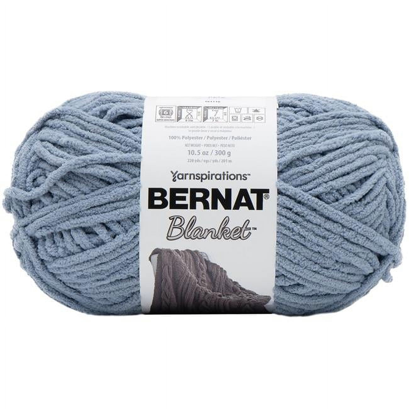 Bernat Big Blanket yarn 32 yds color Pale Gray 51004