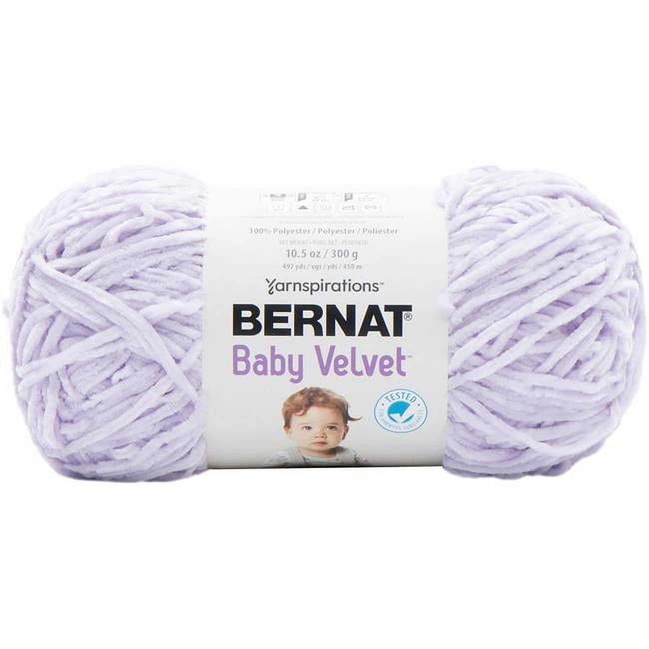 Spinrite 164186-86032 Bernat Baby Velvet Yarn, Lilac Blooms 