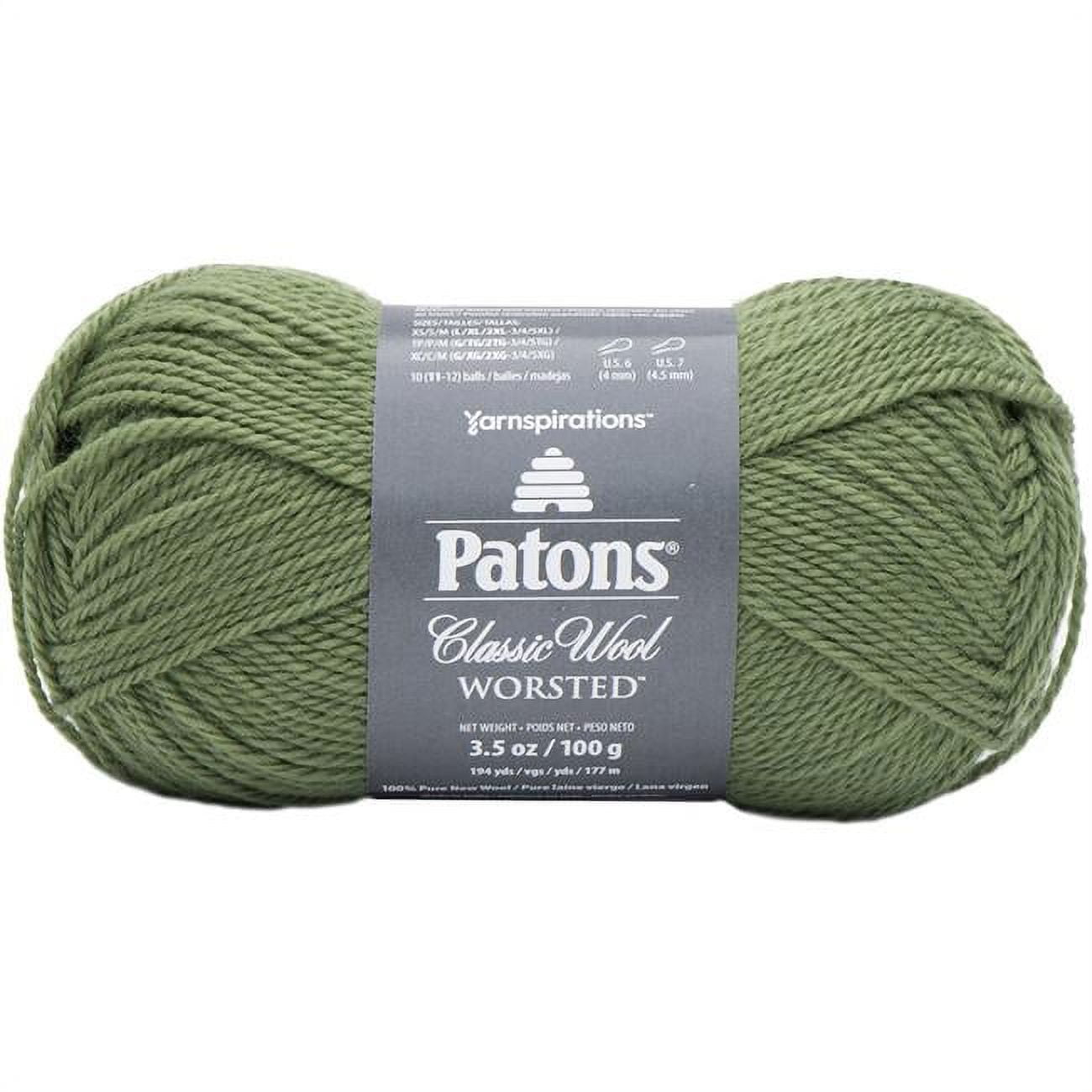PANSY - Patons Classic Wool Worsted Yarn Medium Weight (4). 100