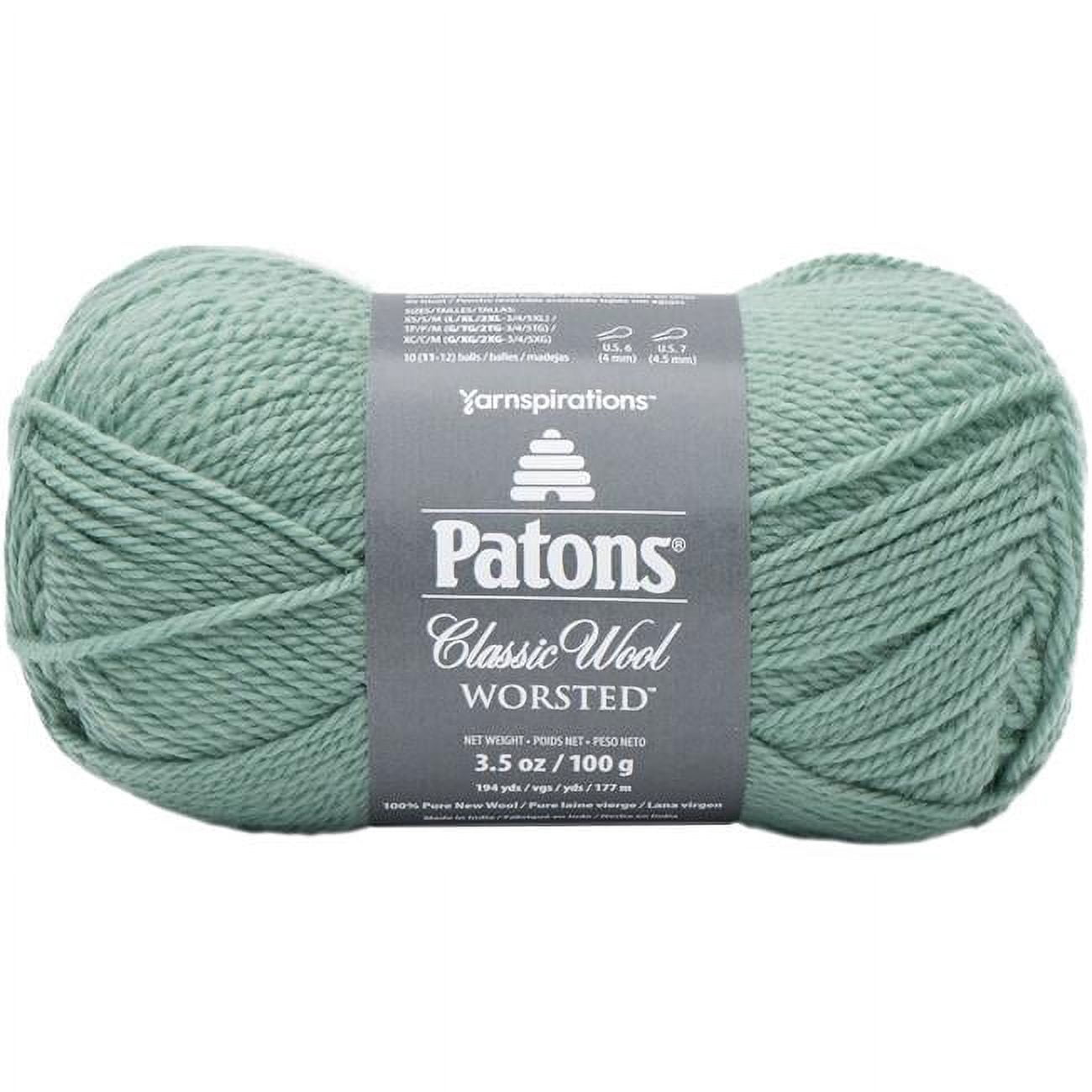 Patons Classic Wool Yarn - Bright Red, 100% Wool, 3.5oz/100g, 210 Yards For Knitting & Crochet