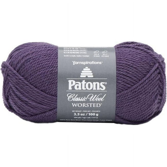 Patons Classic Wool Yarn-Gray Plum