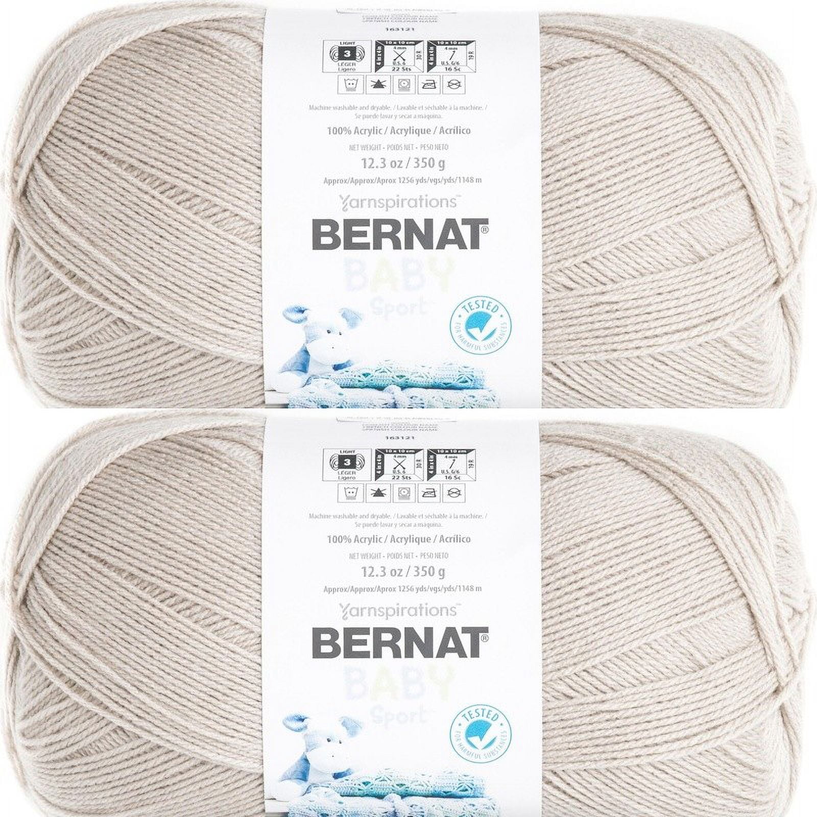 Spinrite Bernat Baby Sport Big Ball Yarn Solids Baby Taupe, 1 Pack of