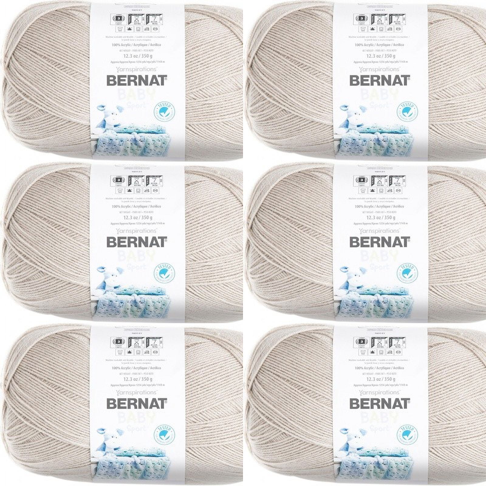 Spinrite Bernat Baby Sport Big Ball Yarn Solids Baby Taupe, 1 Pack of