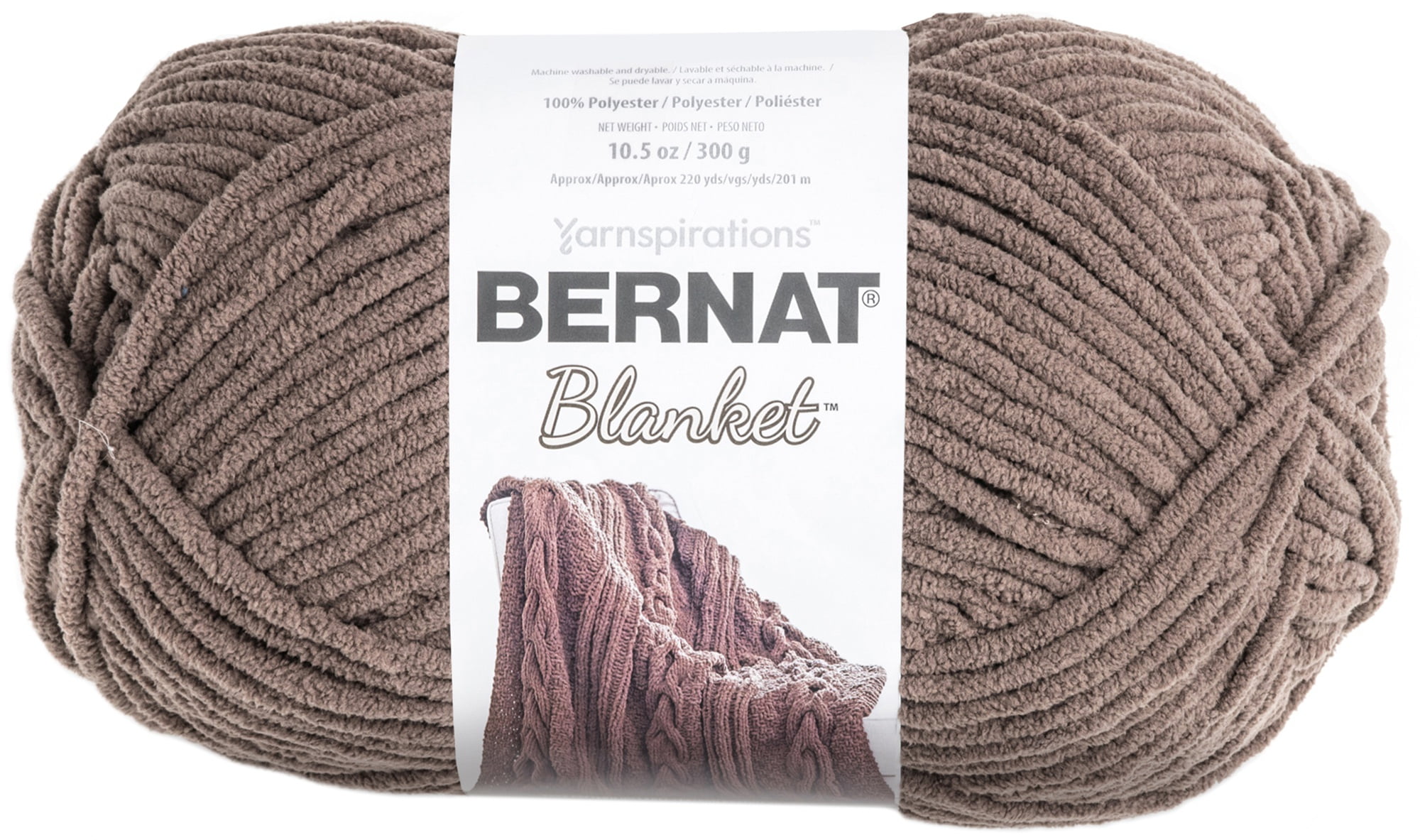 Spinrite Bernat Blanket Big Ball Yarn-Taupe, 1 Pack of 1 Skein