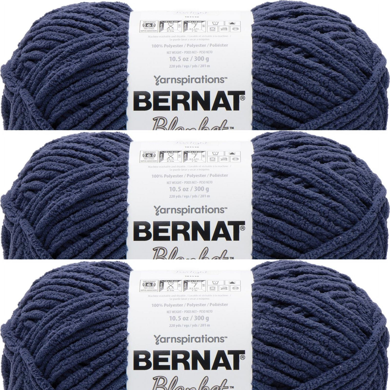 Spinrite Bernat Blanket Big Ball Yarn Twilight, 1 Pack of 3 Piece