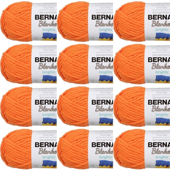 Spinrite Bernat Blanket Brights Yarn - Carrot Orange, 1 Pack of 12 Piece