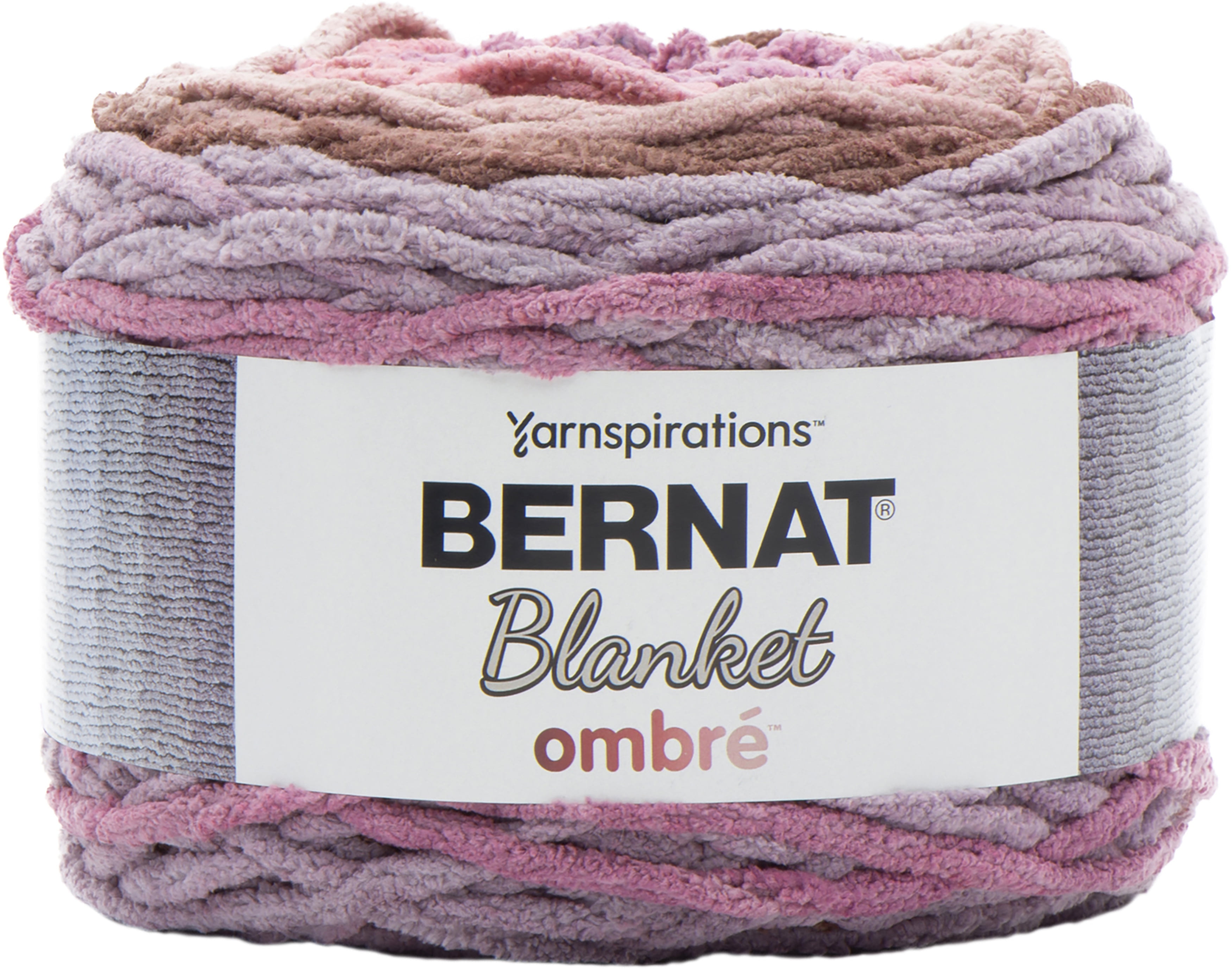 Bernat Blanket Ombre Dusty Rose Ombre Yarn - 2 Pack of 300g/10.5oz - Polyester - 6 Super Bulky - 220 Yards - Knitting/Crochet