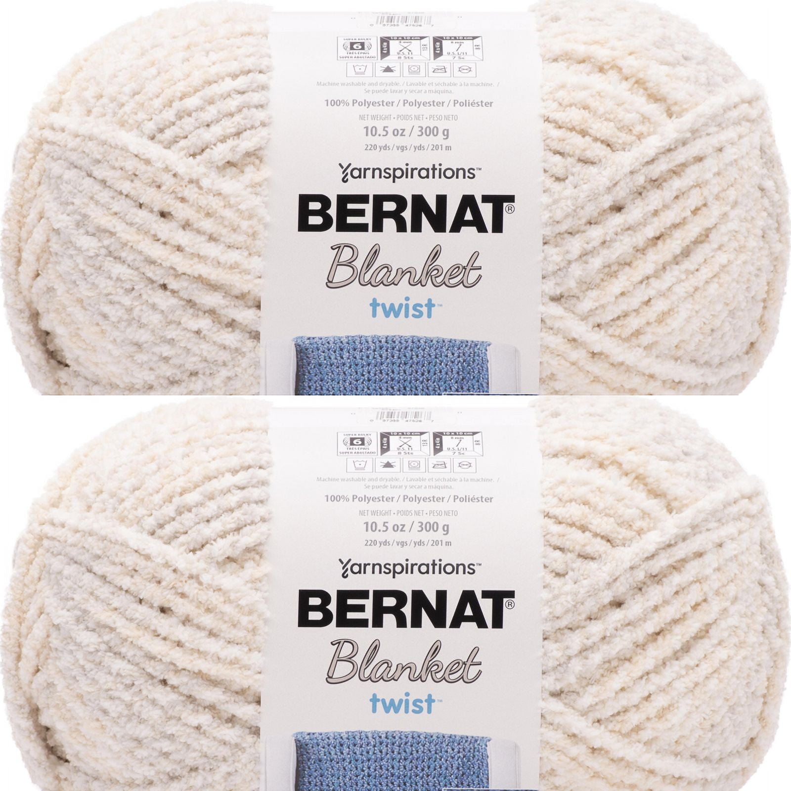 Bernat Coperta Twist – Gomitoli Di Filato Ciniglia Peso Super Bulky, Colore Sea Stars, Confezione Da 2 (300g/201m Ciascuno)
