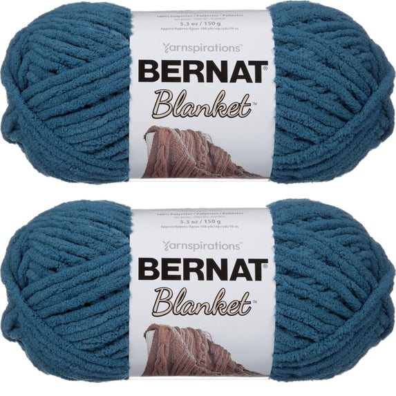 Spinrite Bernat Blanket Yarn - Dark Teal, 1 Pack of 2 Piece