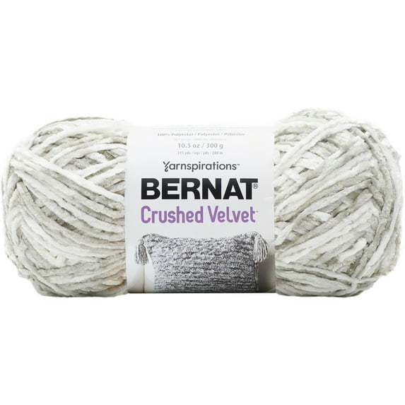 Spinrite Bernat Crushed Velvet Yarn - White, 1 Pack of 12 Skein