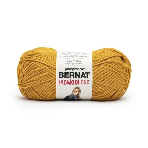 Spinrite Bernat Fabwoolous Yarn-Bright Gold