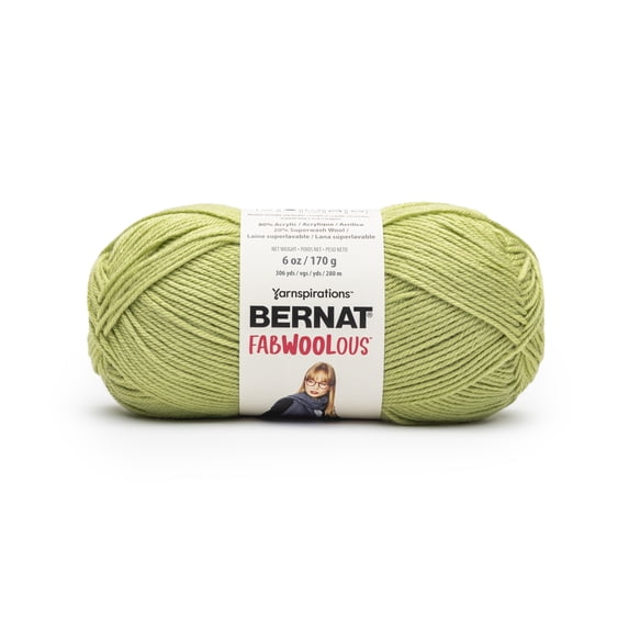Spinrite Bernat Fabwoolous Yarn-Lime