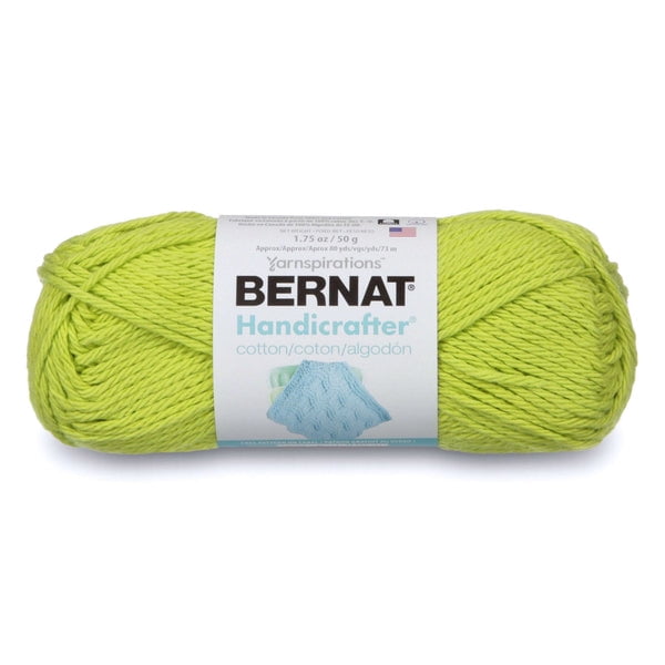 Spinrite Bernat Handicrafter Cotton Yarn - Solids - Hot Green, 1 Pack of 2 Piece