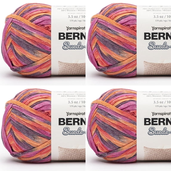 Spinrite Bernat Suede - ish Yarn - Winter Blooms, 1 Pack of 4 Piece
