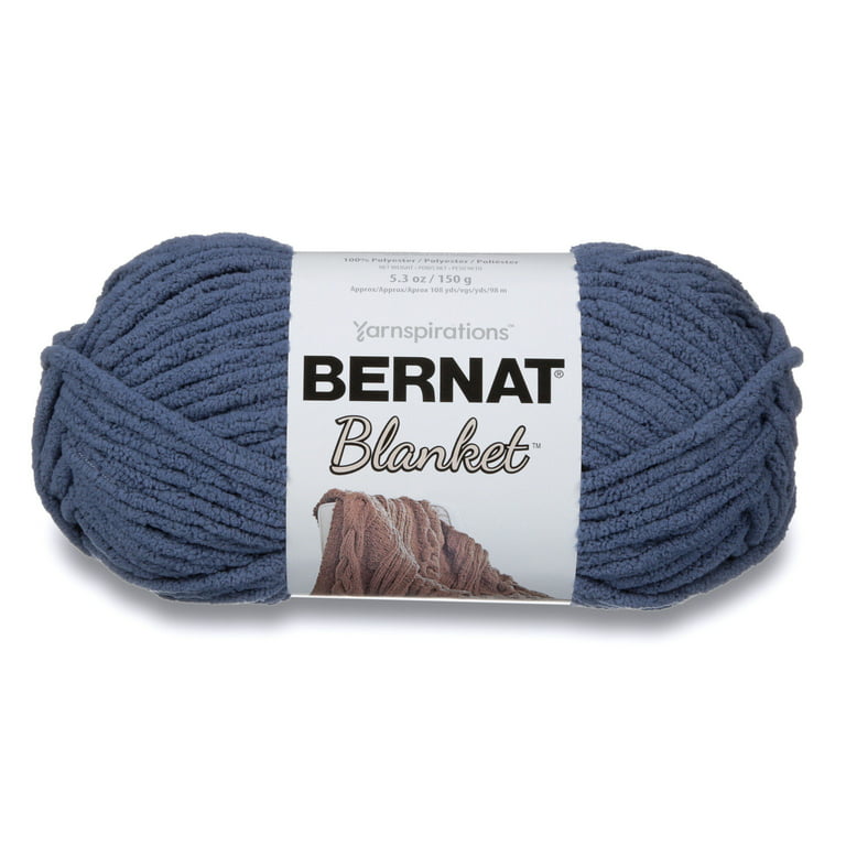 Bernat Blanket Navy Yarn - 3 Pack of 150g/5.3oz - Polyester - 6 Super Bulky - 108 Yards - Knitting/Crochet