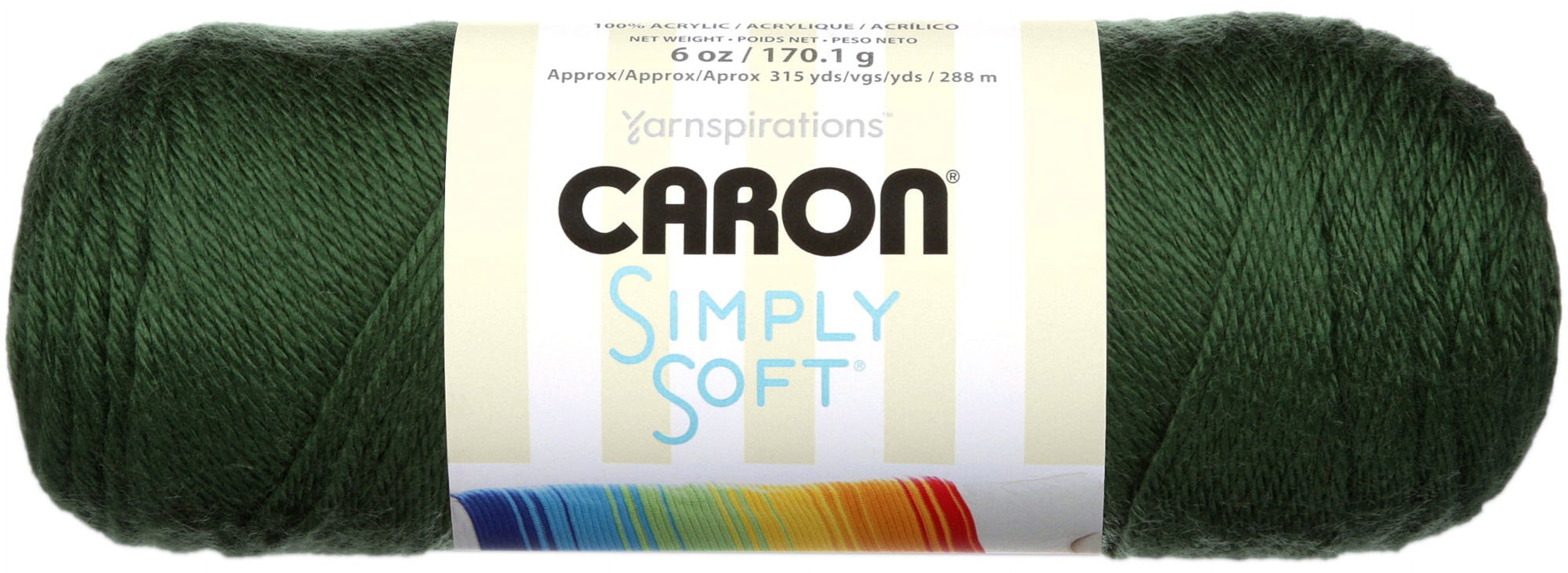 Simply Soft Yarn by Caron - Solid Yarn for Knitting - Crochet - Weaving - Arts & Crafts - Dark Sage - Bulk 15 Pack