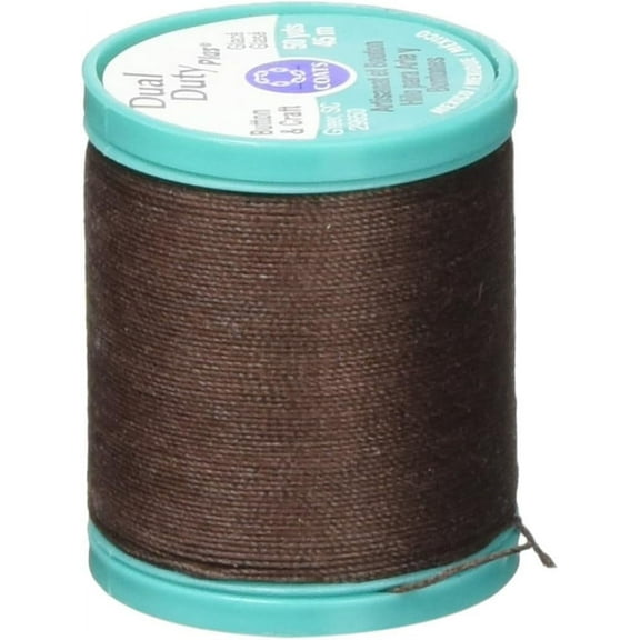 Spinrite Coats Dual Duty Plus Button & Carpet Thread 50yd - Chona Brown, 1 Pack of 4 Piece