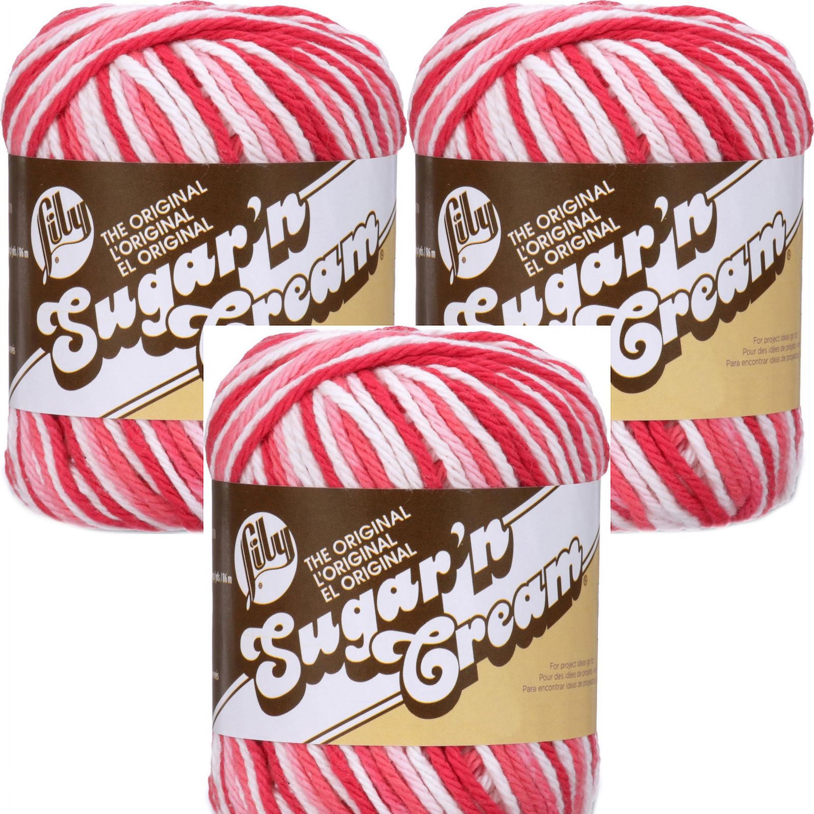 Lily Sugar'n Cream – Pacco Da 6 Gomitoli Di Filato In Cotone 100% | Peso Medio #4 Ombres Jewels – 340g (521 Metri) – Ideale Per Maglia E Uncinetto