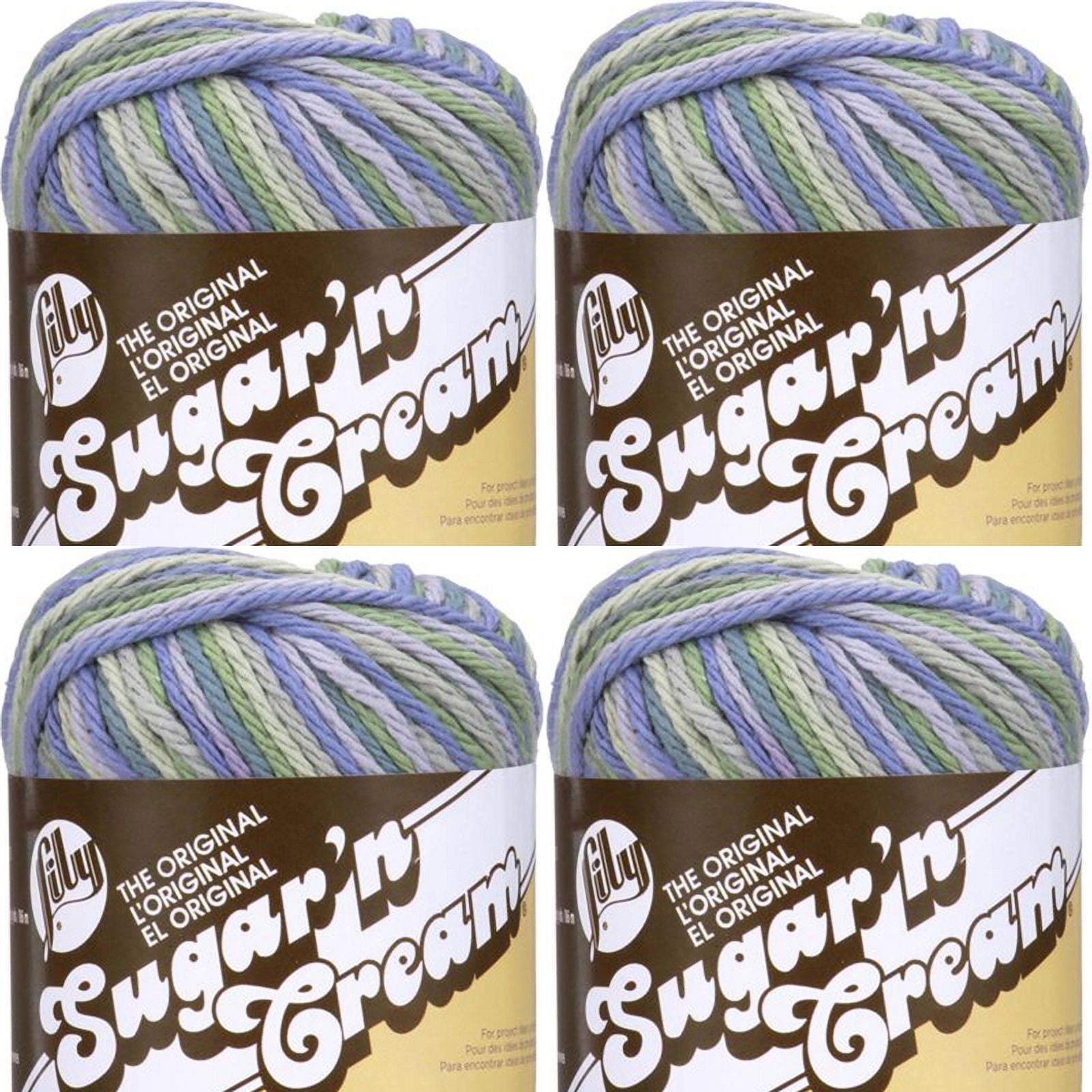 Spinrite Lily Sugar'n Cream Yarn Ombres Country Side, 1 Pack of 4