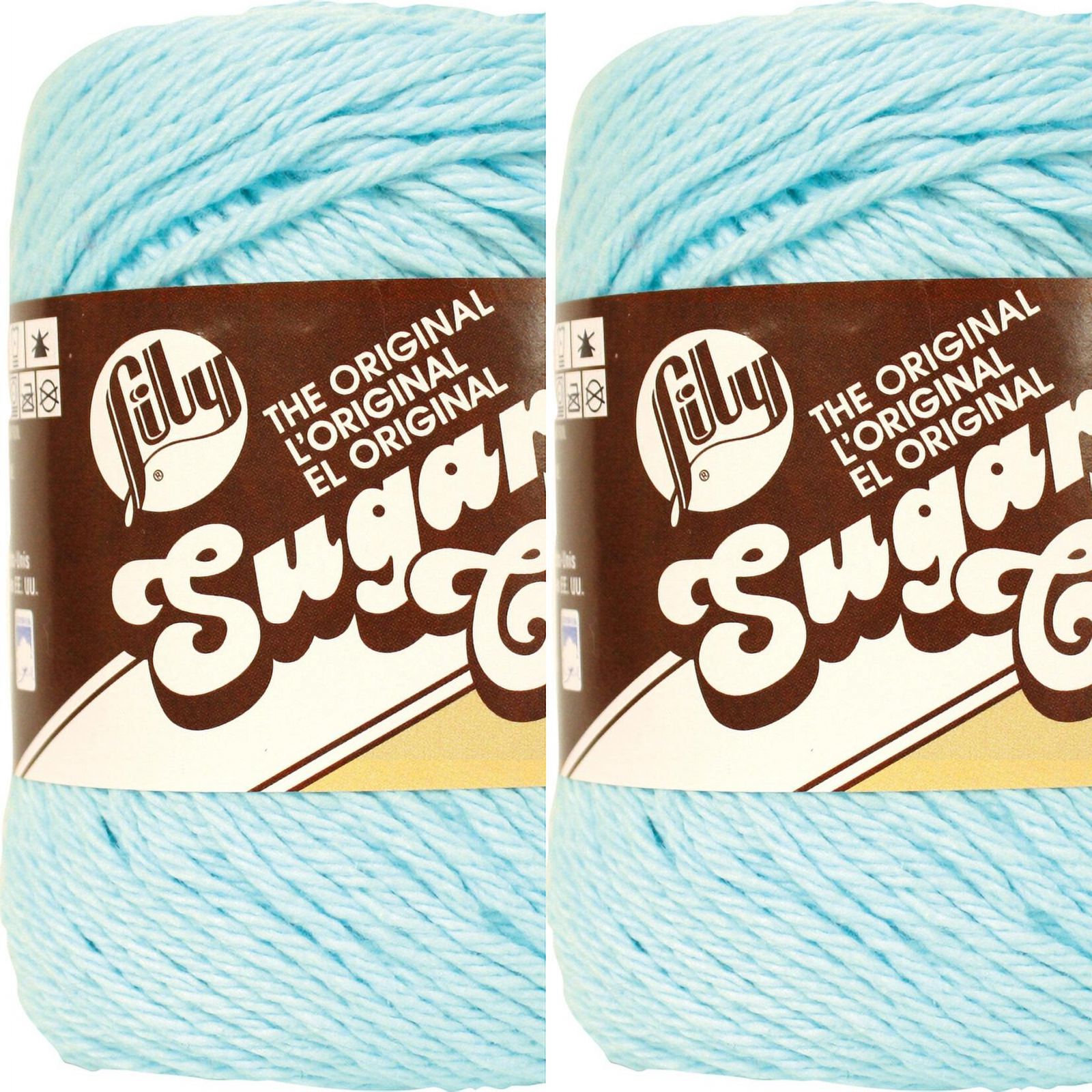 Fil à Tricoter Lily Sugar'n Cream - Coton 100%, Pelote 400g/645m, Couleur Soft Ecru - Lavable En Machine, Pour Projets Couture