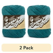 (2 pack) Spinrite Lily Sugar'n Cream Yarn, Solids Super Size - Teal