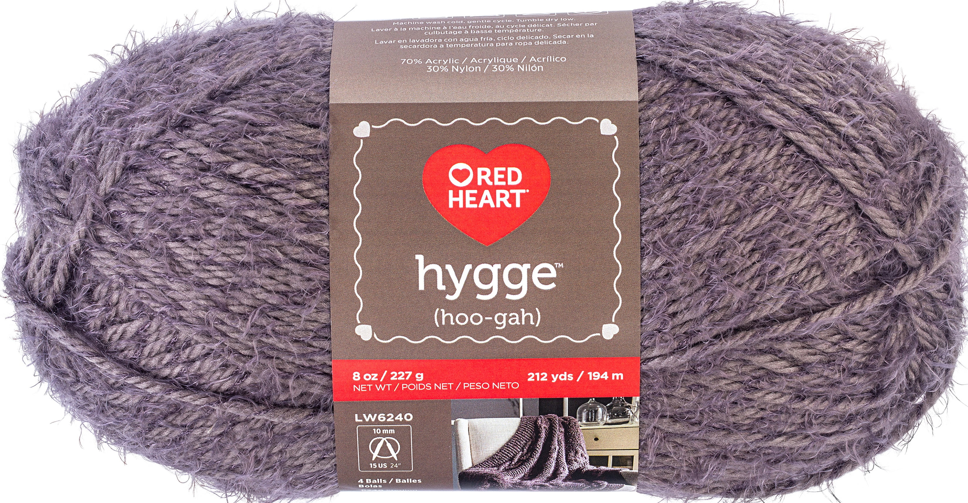 Red Heart Hygge Cloud Yarn - 3 Pack Of 227g/8oz - Acrylic Nylon Blend 5 Bulky 212 Yards Knitting Crochet
