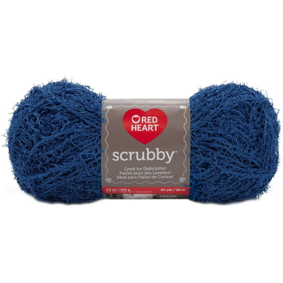 Red Heart Scrubby Royal Yarn - 3 Pack of 100g/3.5oz - Polyester - 4 Medium (Worsted) - 92 Yards - Knitting/Crochet