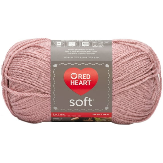 Spinrite Red Heart Soft Yarn - Rose Blush, 1 Pack of 3 Skein