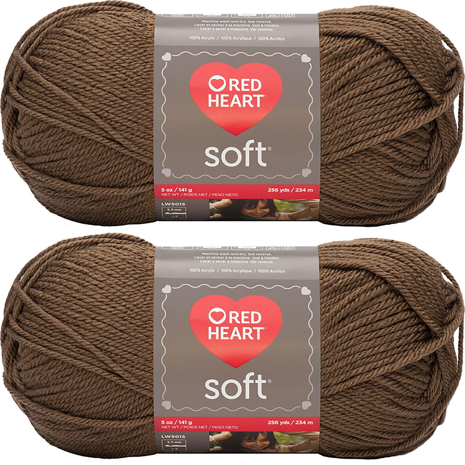 Red Heart Soft Chocolate Yarn - 3 Pack, 100% Acrylic, Worsted Weight (4 Medium), 256 Yards Per Skein - View #11