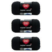 Spinrite Red Heart Super Saver Yarn, Black - 1 Pack of 3 Skein