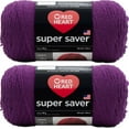 Spinrite Red Heart Super Saver Yarn Dark Orchid, 1 Pack of 2 Piece