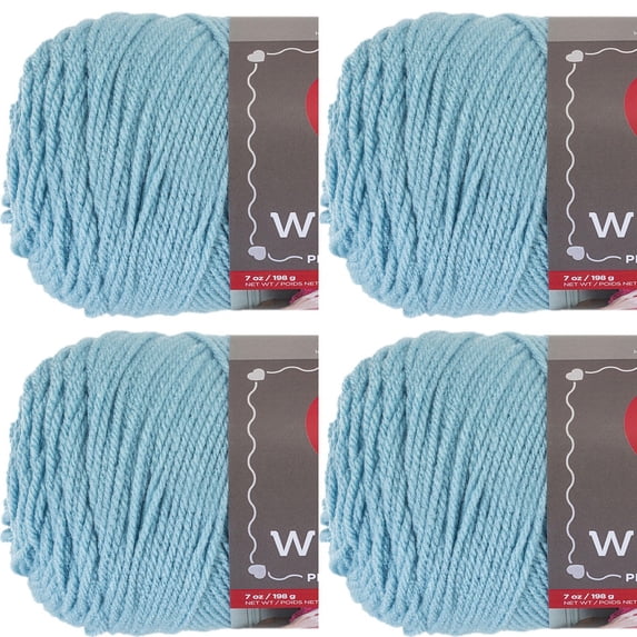 Spinrite Red Heart With Love Yarn - Iced Aqua, 1 Pack of 4 Piece