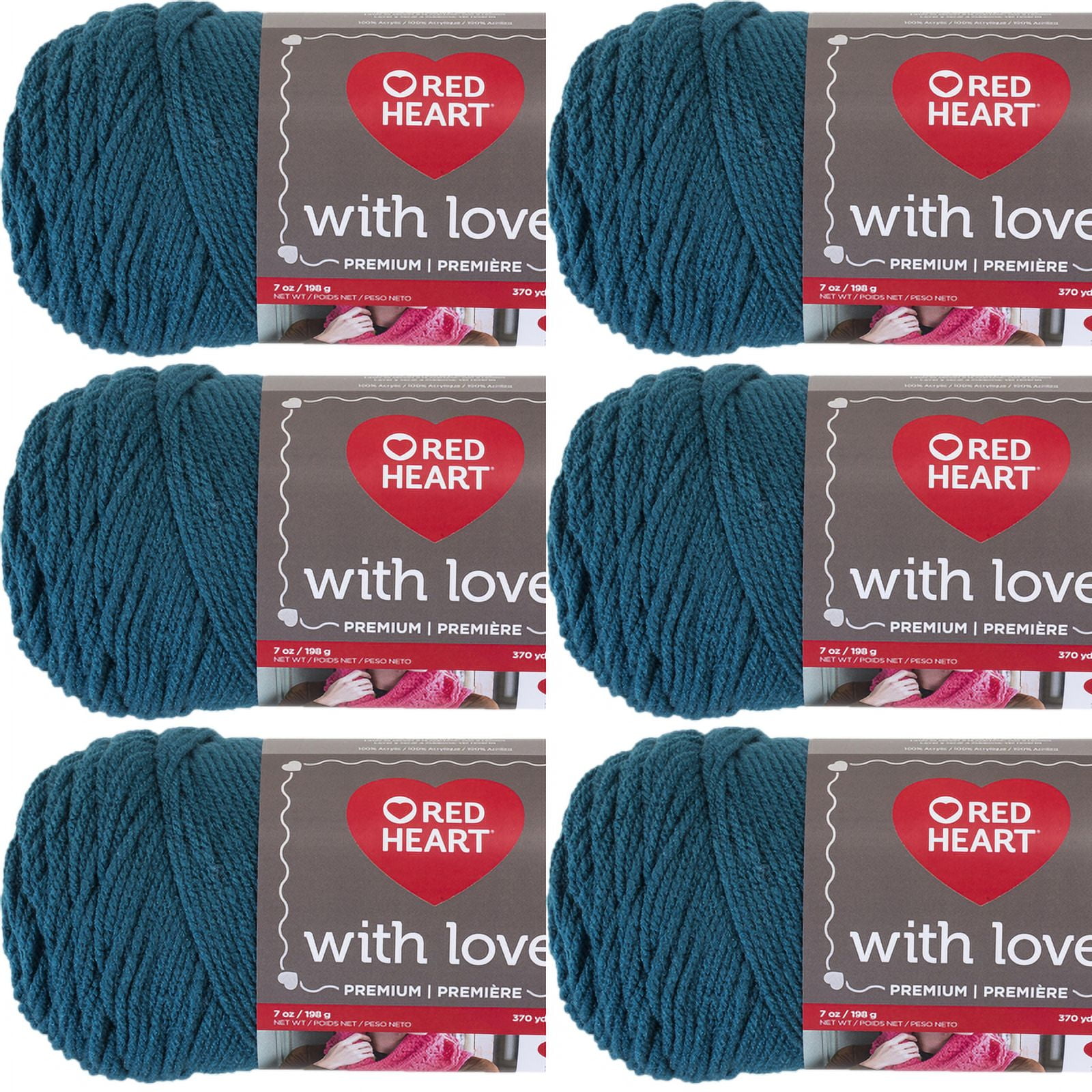 Spinrite Red Heart With Love Yarn - Mallard, 1 Pack of 6 Piece ...