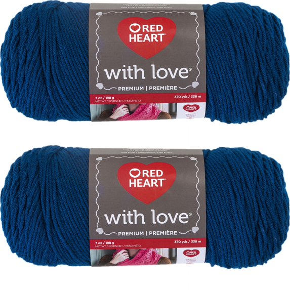Spinrite Red Heart With Love Yarn - Peacock, 1 Pack of 2 Piece