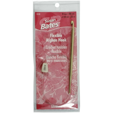 Spinrite Susan Bates Silvalume Aluminum Afghan Crochet Hook, 1 Pack of 1 Piece