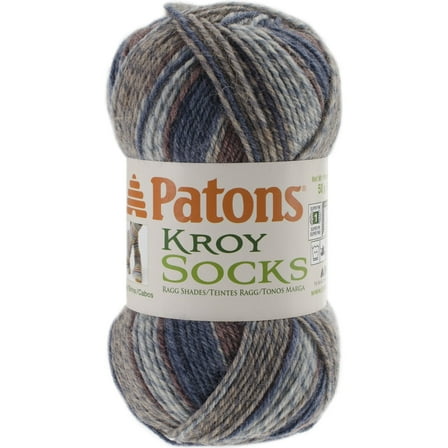 Patons Kroy Socks Yarn-Blue Brown Marl