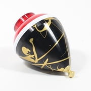 Spintastics QuickSilver Hybrid Spin Top - Fixed Tip (Black Gold Splash and Red)