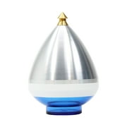 Spintastics Quicksilver Hybrid Spintop, Fixed-axle Tip, Aircraft Aluminum Body, String included, [Silver and Blue]