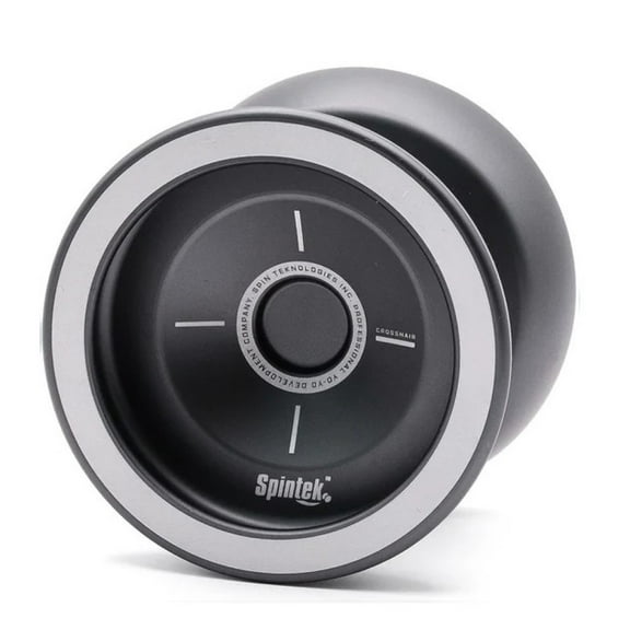 Spintek Crosshair Yo-Yo -Responsive YoYo with Unresponsive Bearing Kit Included (Gunmetal)