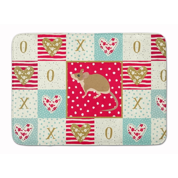 Spiny Mouse Love Machine Washable Memory Foam Mat Red