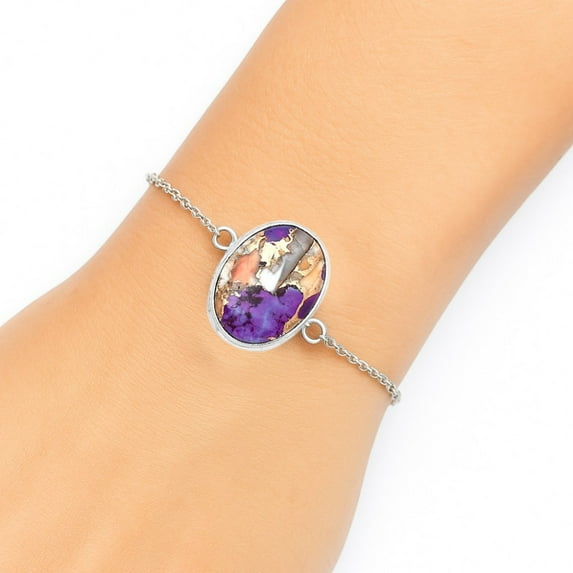 Spiny Oyster Turquoise - Arizona 925 Sterling Silver Bracelet Jewelry SDB3045