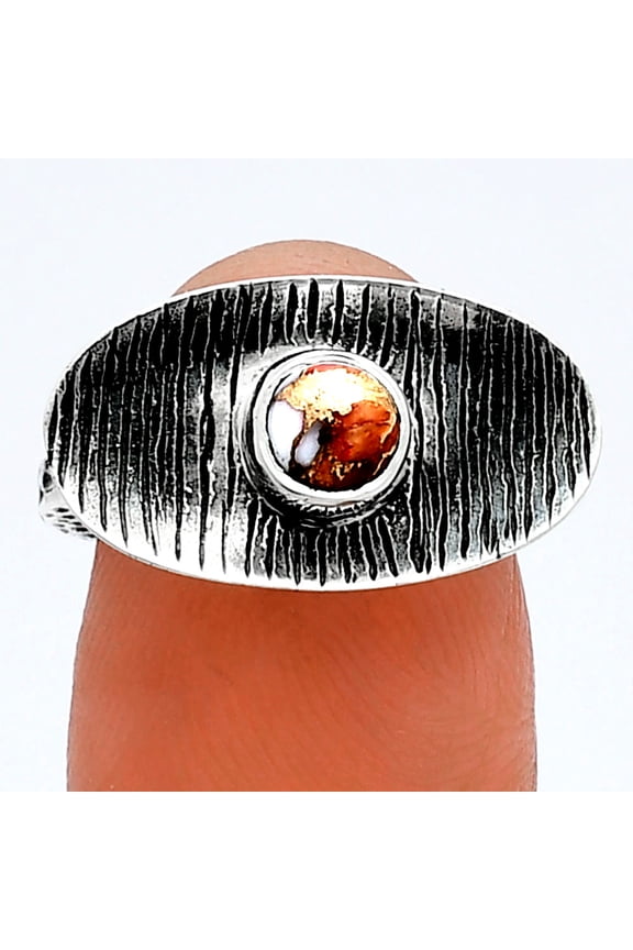 Spiny Oyster Turquoise - Arizona 925 Sterling Silver Ring s.6 Jewelry R-1573 SDR244232