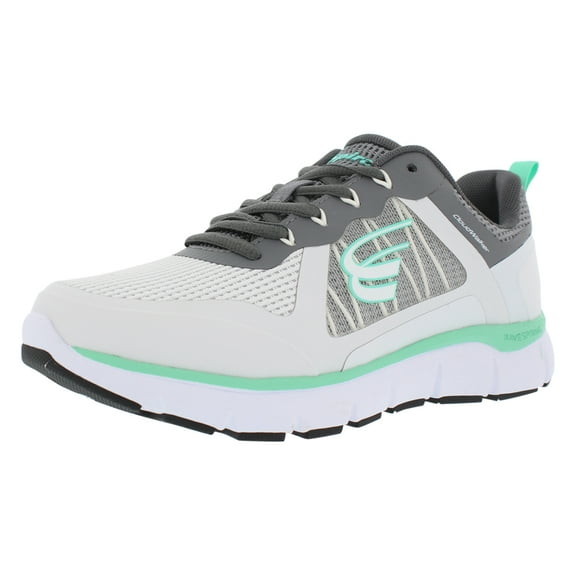 Spira Cloudwalker Walking Wide Womens Shoes Size 10.5, Color: Nimbus/Charcoal/Mint