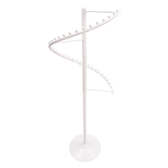 Spiral 360° Rotating Garment Rack - Floor-Standing Clothes Organizer, White 5.91ft