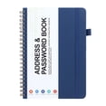 thumbnail image 1 of Spiral Address Book with Alphabetical Tabs, Leather Password Book, Address Organizer Telephone Notebook Journal Keep Contact Safe Hardcover Large Print for Seniors Home Office 7.7"x5.6", 1 of 9