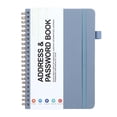 thumbnail image 1 of Spiral Address Book with Alphabetical Tabs, Leather Password Book, Address Organizer Telephone Notebook Journal Keep Contact Safe Hardcover Large Print for Seniors Home Office 7.7"x5.6", 1 of 9