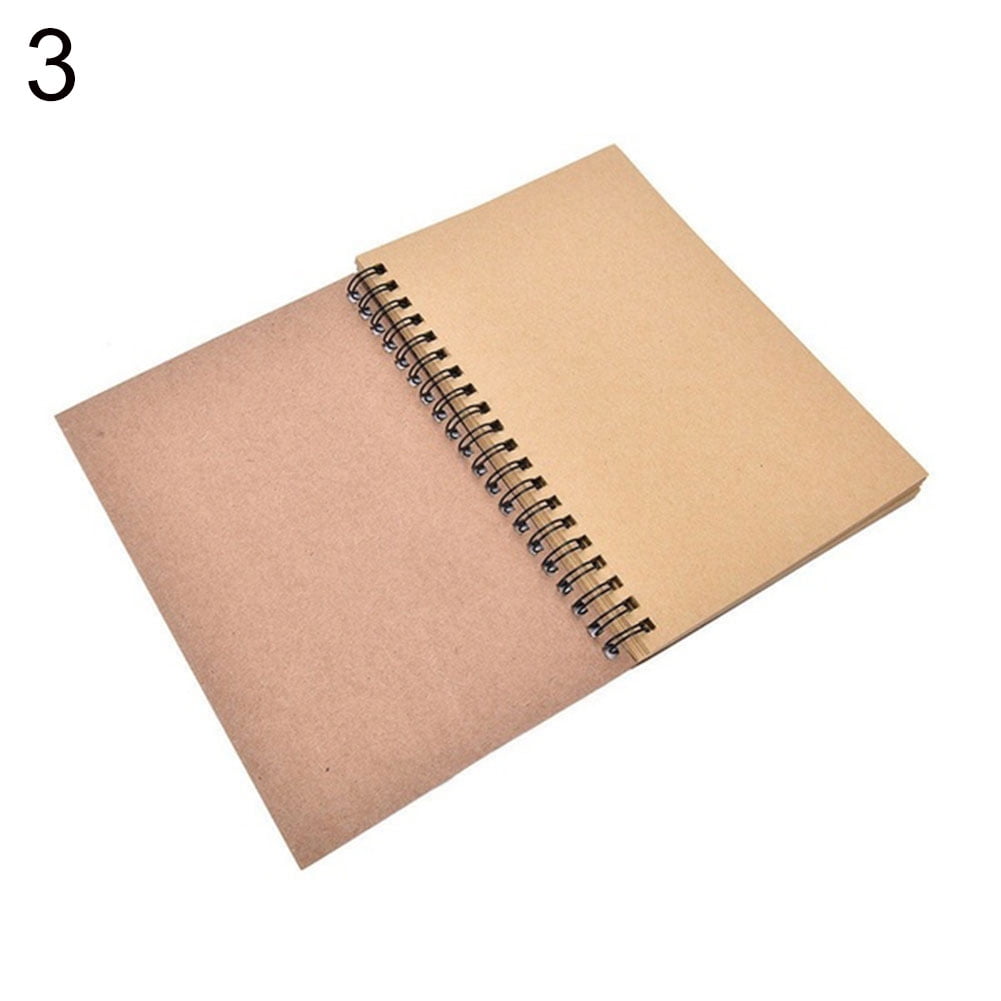 LABUK 2pcs Unlined Spiral Notebook, Blank Notebook, Sketch Book, A5 Soft  Cover Drawing Book Diary Memo Notepads, 100 Pages/ 50 Sheets, 8.2 x 5.5