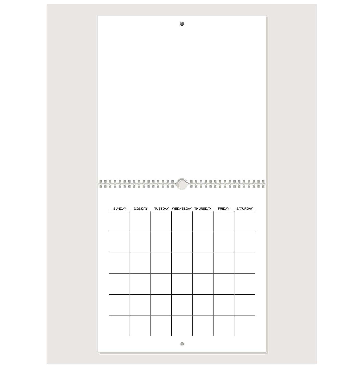 Spiral Bound Hanging Monthly Calendar, Create Your Own Blank Scrapbook