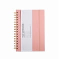 thumbnail image 1 of Spiral Bound Notebook Pink Leather Hardcover Journal Notebook for Work School Office Daily Journaling, 1 of 9