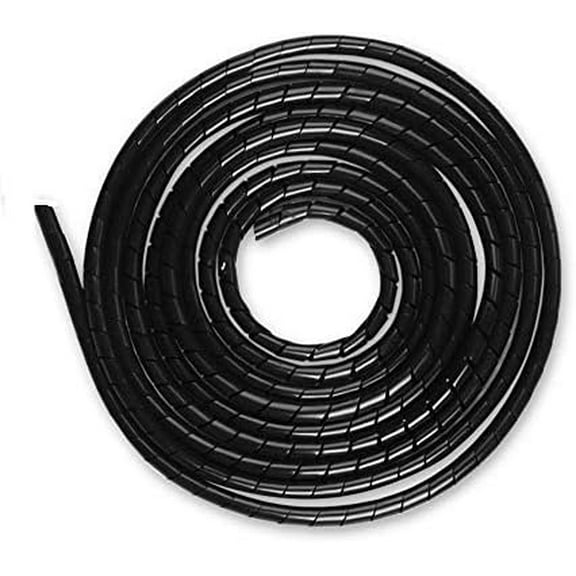 Spiral Cable Wrap 2-Pack (20ft & 13ft), Flexible Cable Protector Cord Management Organizer for Computer TV Office Desk Home, Tangle-Free Wire Cover Electrical Cable Tube Black Black Black Black